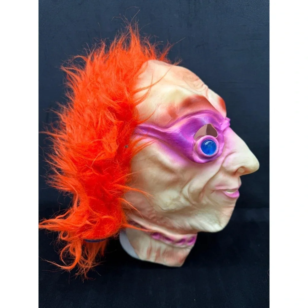 Mad Scientist Terrifying Alien Mask Vintage Fun World Halloween Haunted House